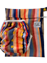 Load image into Gallery viewer, Stripes Swim Nappy & Wet Bag Set