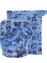 Load image into Gallery viewer, Pet Pirates Swim Nappy & Wet Bag Set
