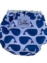 Load image into Gallery viewer, Blue Whales Swim Nappy & Wet Bag Set