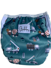 Load image into Gallery viewer, Cranes & Mixers Swim Nappy & Wet Bag Set