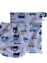 Load image into Gallery viewer, Broom! Broom! Swim Nappy & Wet Bag Set