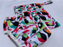 Load image into Gallery viewer, Toucans Swim Nappy and Wet Bag Set
