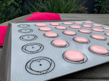 Load image into Gallery viewer, Silicone Baking Mat With Three Macaron Templates 2 Set