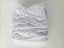 Load image into Gallery viewer, White On White Cloth Nappy I One Size Fits Most