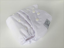 Load image into Gallery viewer, White On White Cloth Nappy I One Size Fits Most