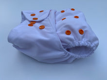 Load image into Gallery viewer, Orange On White Cloth Nappy I One Size Fits Most