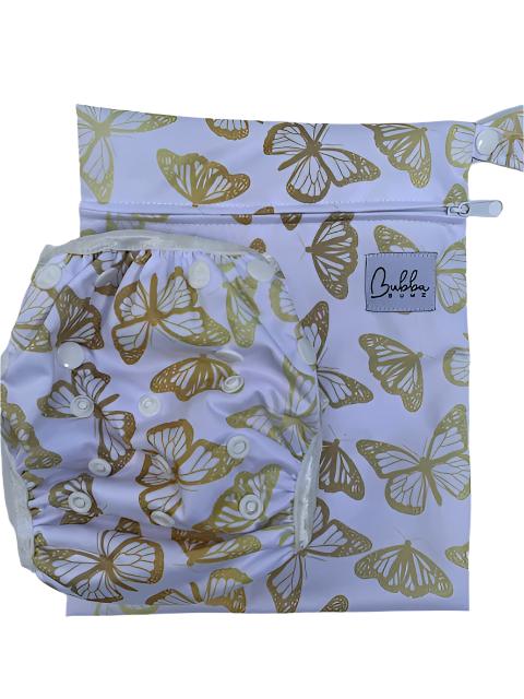 Butterflies Swim Nappy & Wet Bag Set