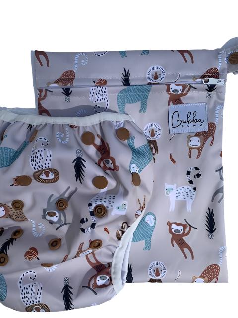 Jungle Jitters Swim Nappy & Wet Bag Set
