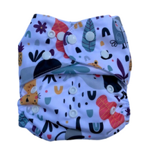 Load image into Gallery viewer, One Size Fits Most Cloth Nappy - Jungle Animals
